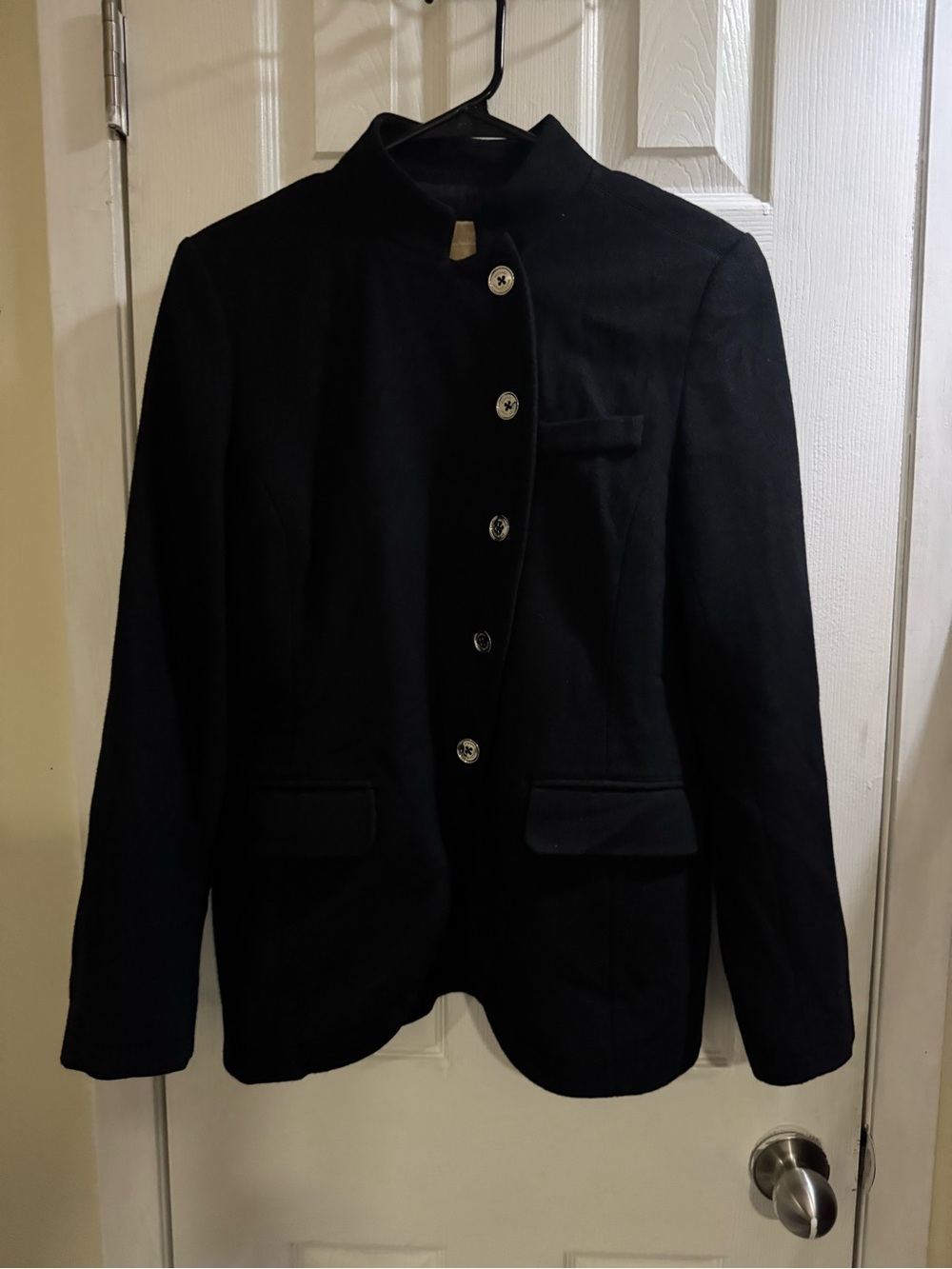 Y2K Michael Kors Women’s Black Wool Blend Military Blazer Jacket Size 8